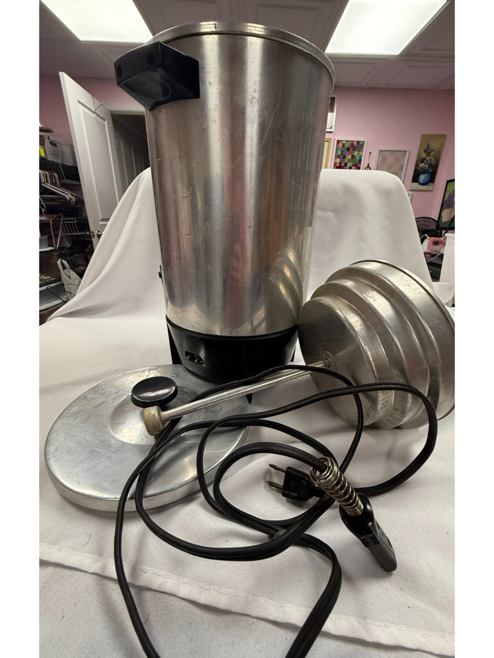 West Bend Vintage Drip Brew Coffee Urn Aluminum Electric Coffee Maker 15 Cup